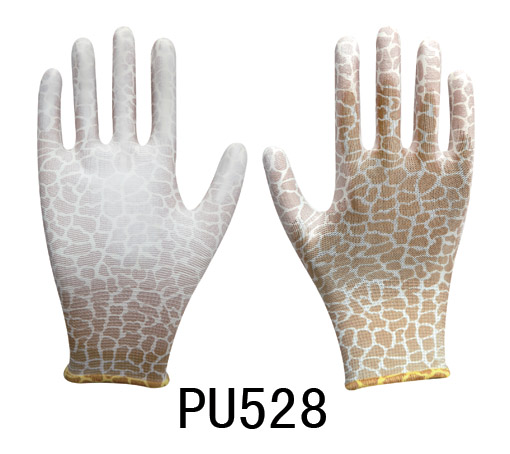 pu528 十三针印花尼龙PU手套